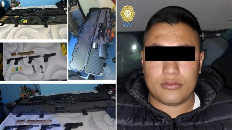 Tras cateo, aseguran inmueble usado para vender armas de fuego en Iztapalapa