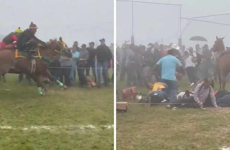 Accidente en carrera de caballos en Tenochtitlán, Veracruz, deja tres heridos