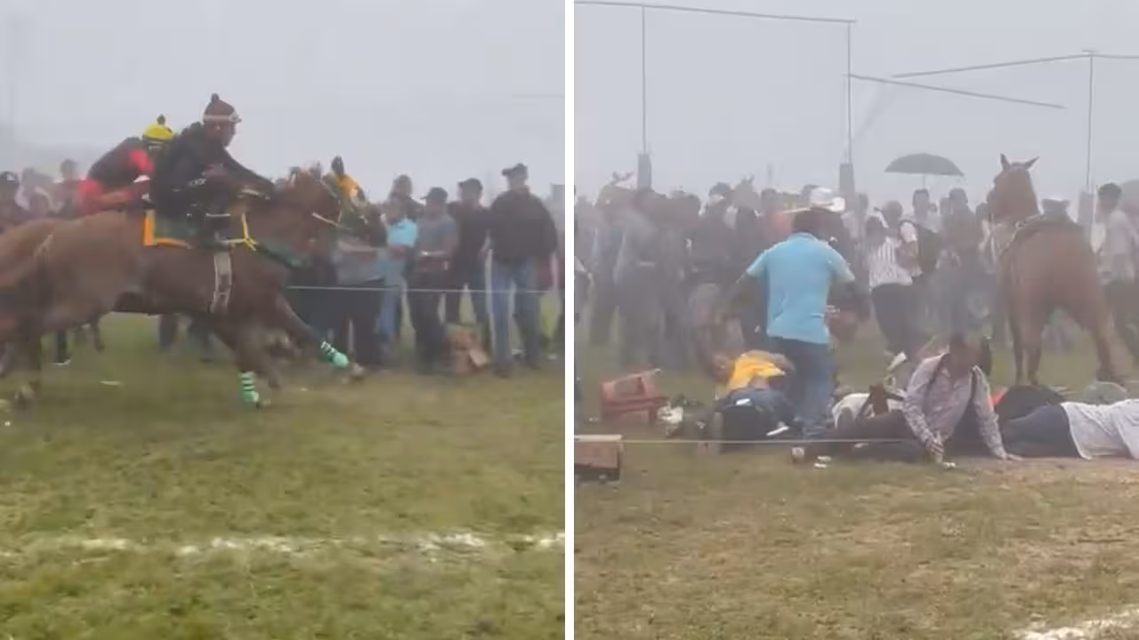 Accidente en carrera de caballos en Tenochtitlán, Veracruz, deja tres heridos