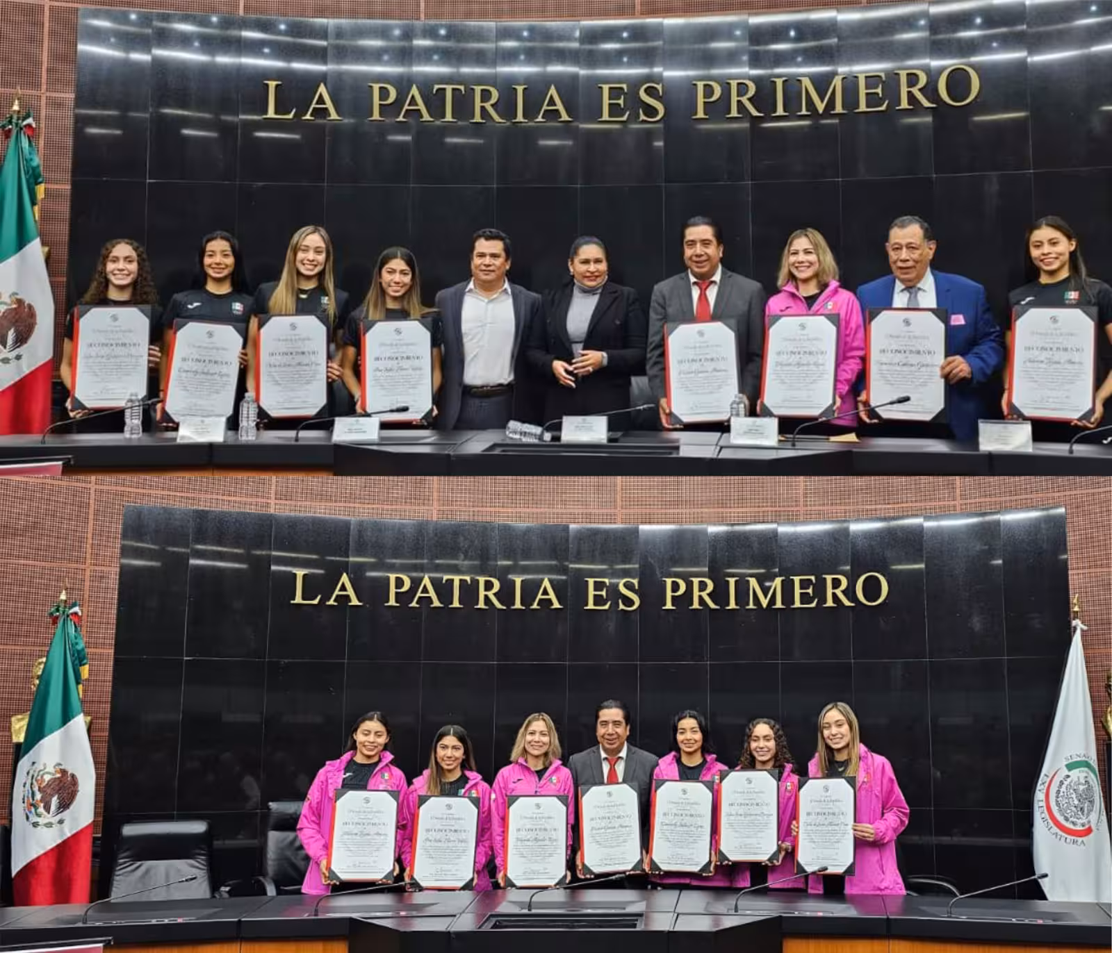 Senado, reconoció a la Selección Nacional de Gimnasia Rítmica en Conjunto