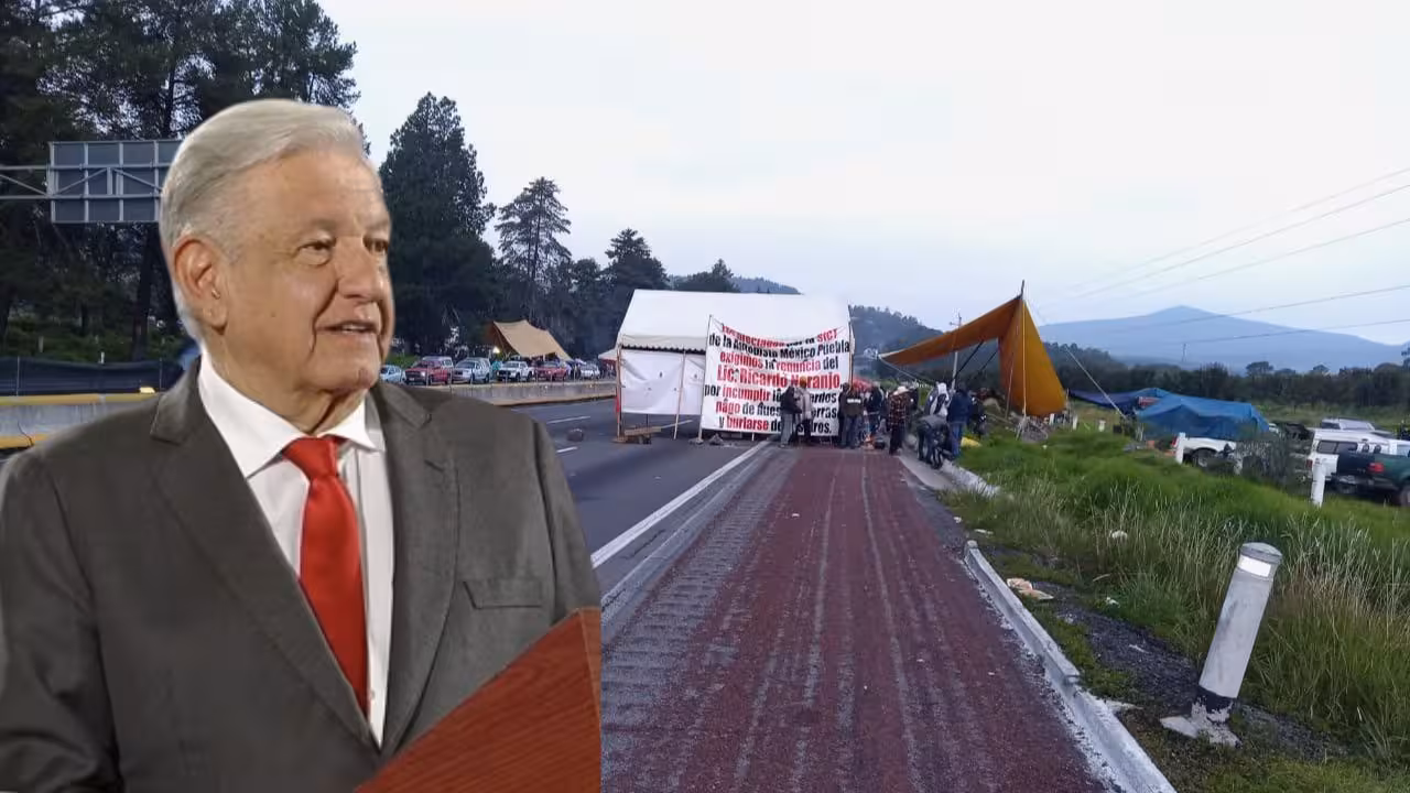 AMLO promete pago “justo” a ejidatarios que bloquean autopista México-Puebla