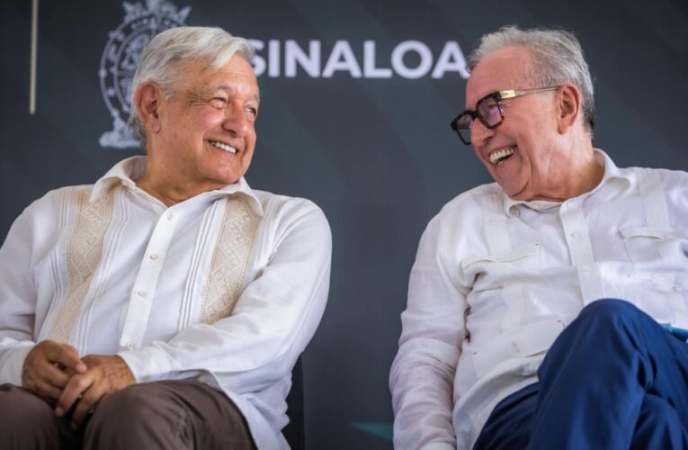 Celebra AMLO “valor civil” de Rubén Rocha ante dicho de “El Mayo” Zambada