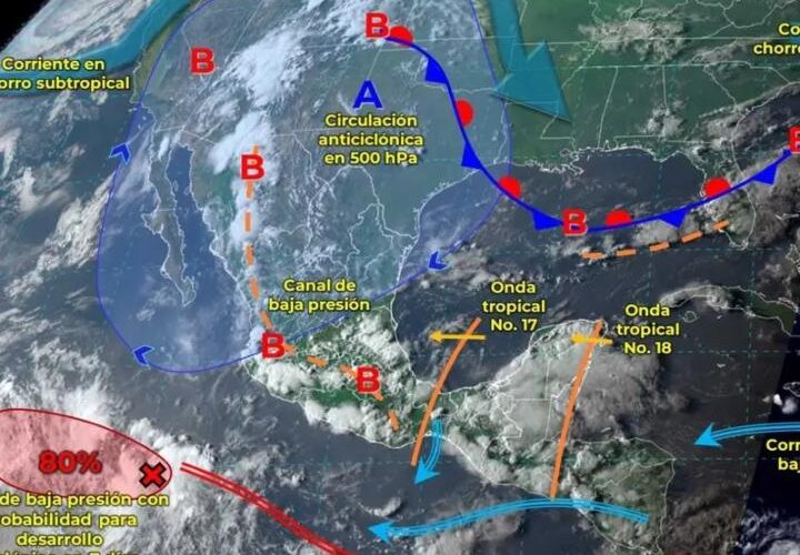 Ondas tropicales y monzón provocarán lluvias fuertes