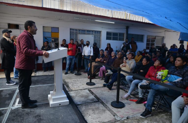 Visita Martí Batres obra de rehabilitación en la Unidad Habitacional “Hogar Y Prevención”