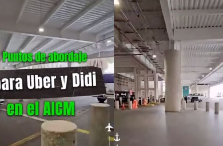 Nuevos puntos de abordaje para taxis de aplicación en el AICM generan molestia a usuarios