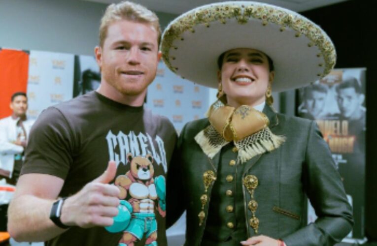 Camila Fernández habla sobre su error al cantar el Himno Nacional Mexicano; Canelo Álvarez la defiende