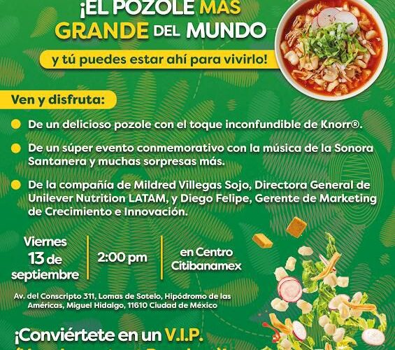 ¡Knorr se lanza a preparar el pozole más grande del mundo!