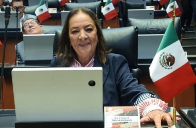 Senadora de Morena sufre lesión por petardos que lanzaron normalistas