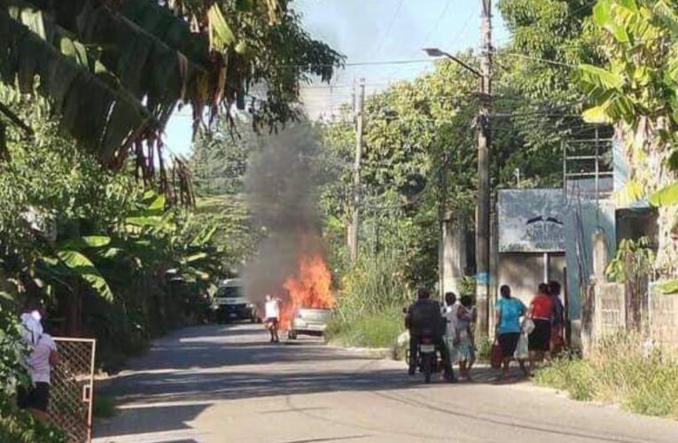 Asaltos y quema de vehículos generan alerta en Villahermosa