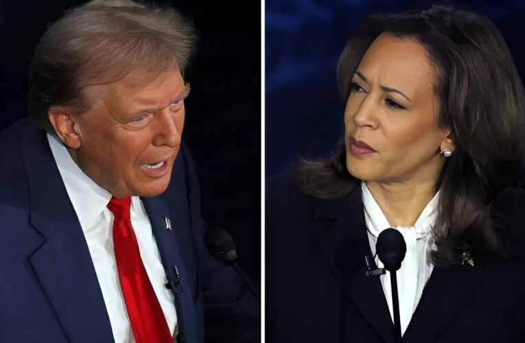 DOMINA KAMALA HARRIS FEROZ DEBATE CON TRUMP