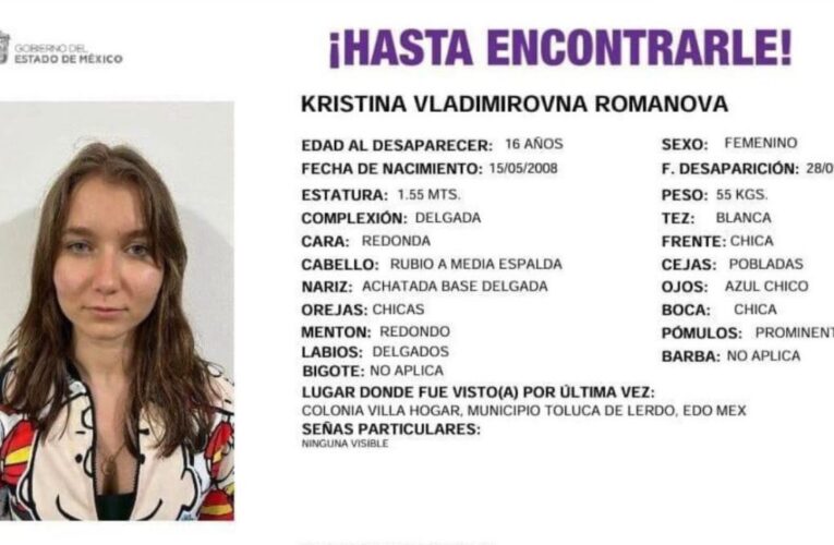 Esto se sabe sobre Kristina Vladimirovna, adolescente rusa desparecida en Toluca