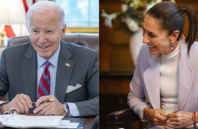 Sheinbaum recibe primera llamada de Biden como presidenta