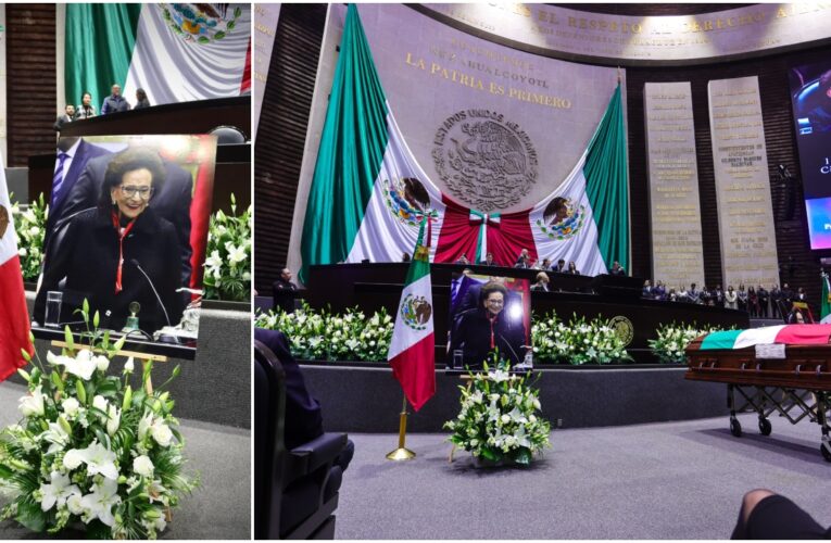 Realizan homenaje de cuerpo presente a Ifigenia Martínez en San Lázaro