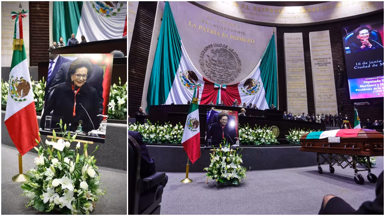 Realizan homenaje de cuerpo presente a Ifigenia Martínez en San Lázaro