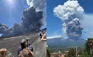 SIN VÍCTIMAS, PERO CON EVACUACIONES: ERUPCIÓN DEL ETNA