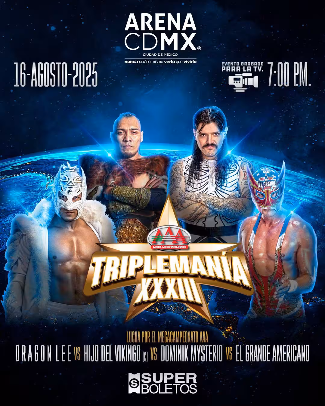Triplemanía XXXIII: la supercartelera de lucha libre que llegará el 16 de agosto a la Arena CDMX