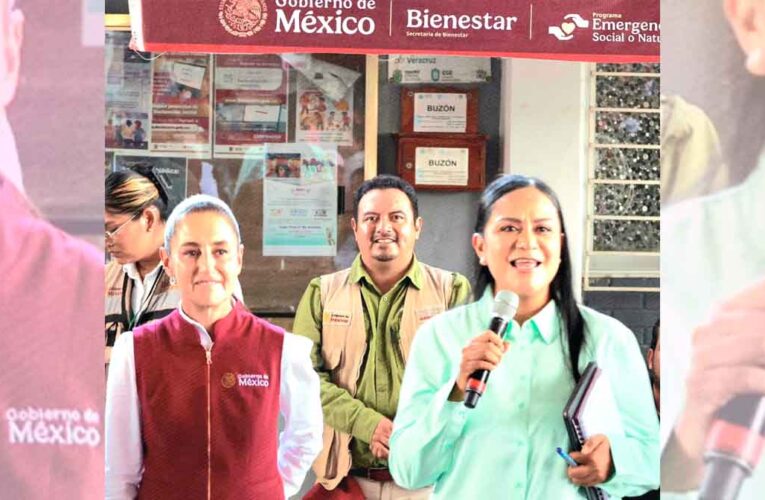 Claudia Sheinbaum visita Veracruz y refrenda apoyo total a familias afectadas por lluvias