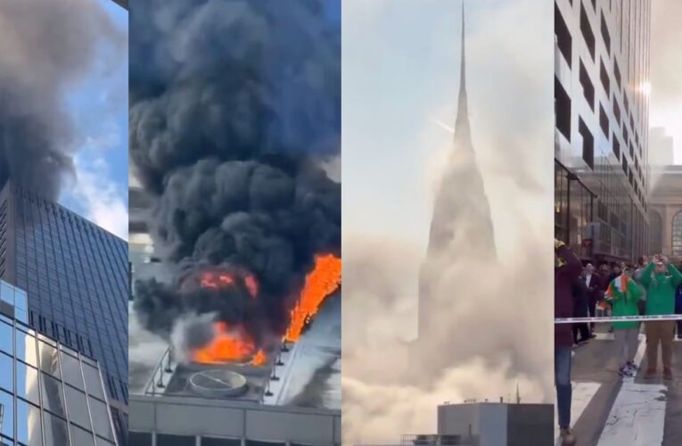Incendio en rascacielos de Nueva York durante desfile de San Patricio
