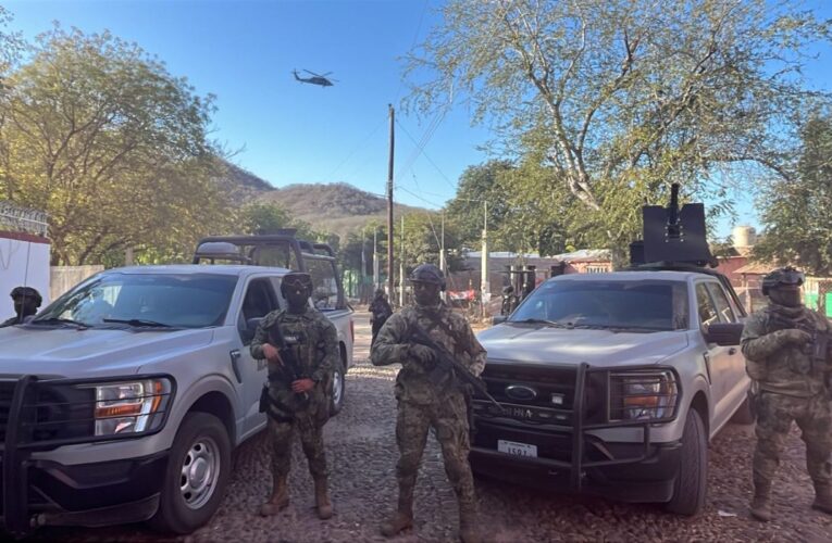 Fuerzas federales ejecutan operativo en El Álamo, Sinaloa