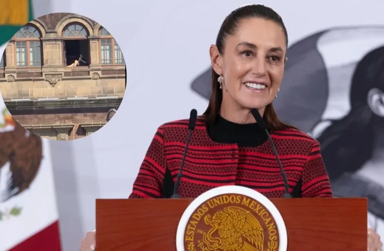 Sheinbaum confirma que mujer tomó el sol en ventana de Palacio Nacional y fue sancionada