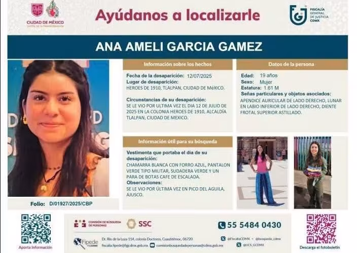 Clara Brugada se reúne con madre de Ana Amelí García a un año de su desaparición